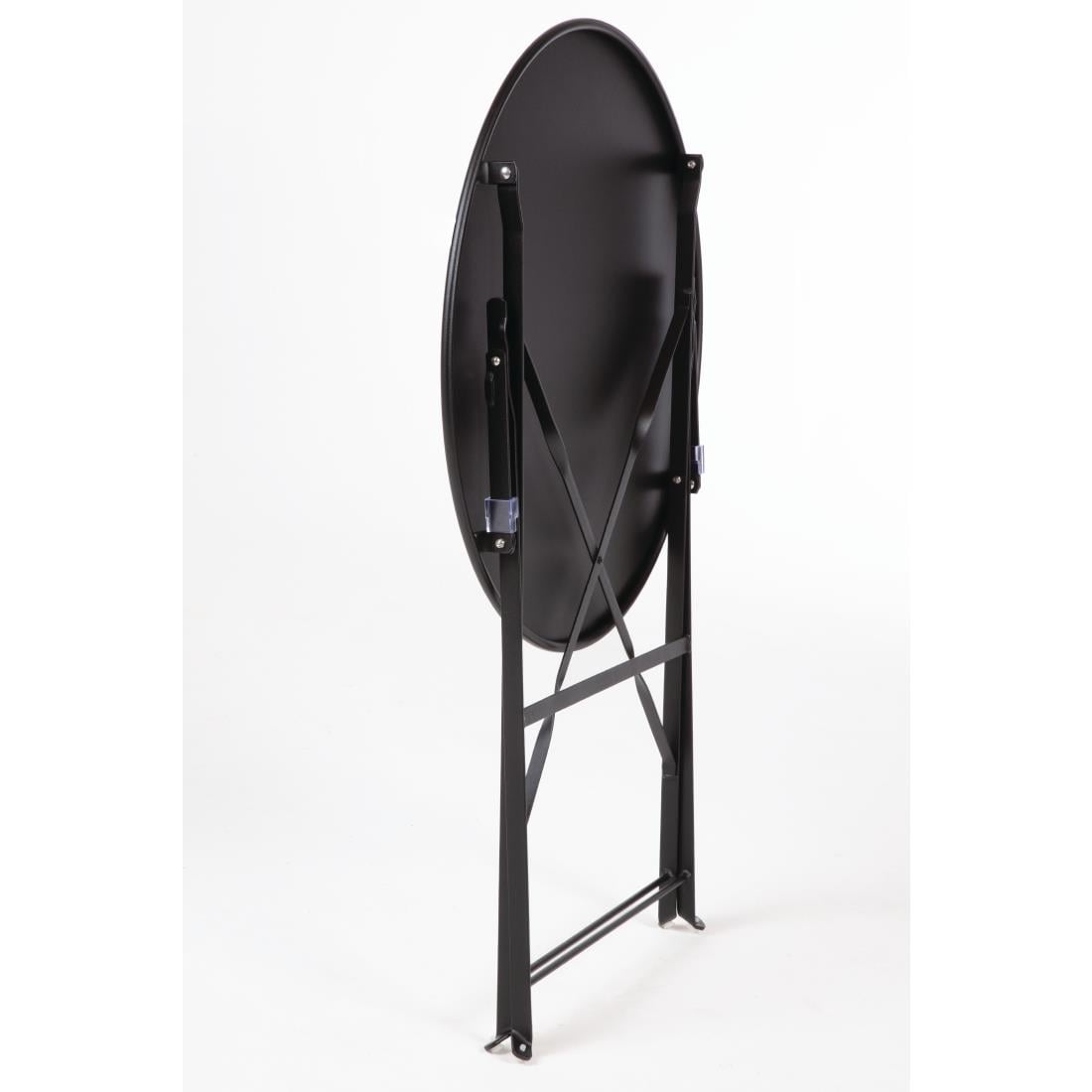 GH558 Bolero ronde stalen opklapbare tafel zwart 59,5cm