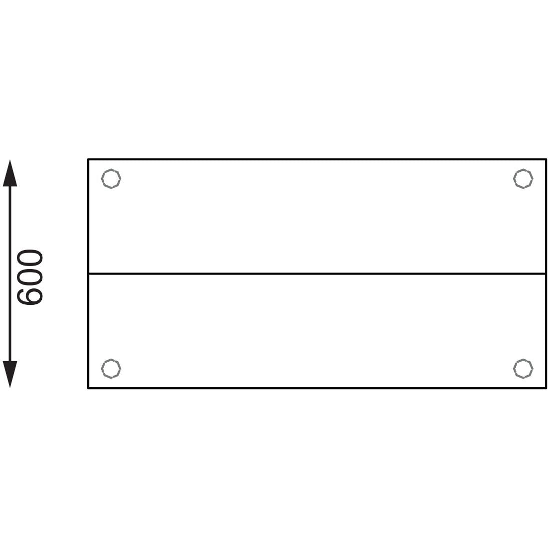 CB909 Vogue RVS werktafel met wandplanken groot