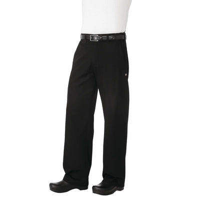 A674-M Chef Works Executive unisex koksbroek visgraat zwart M