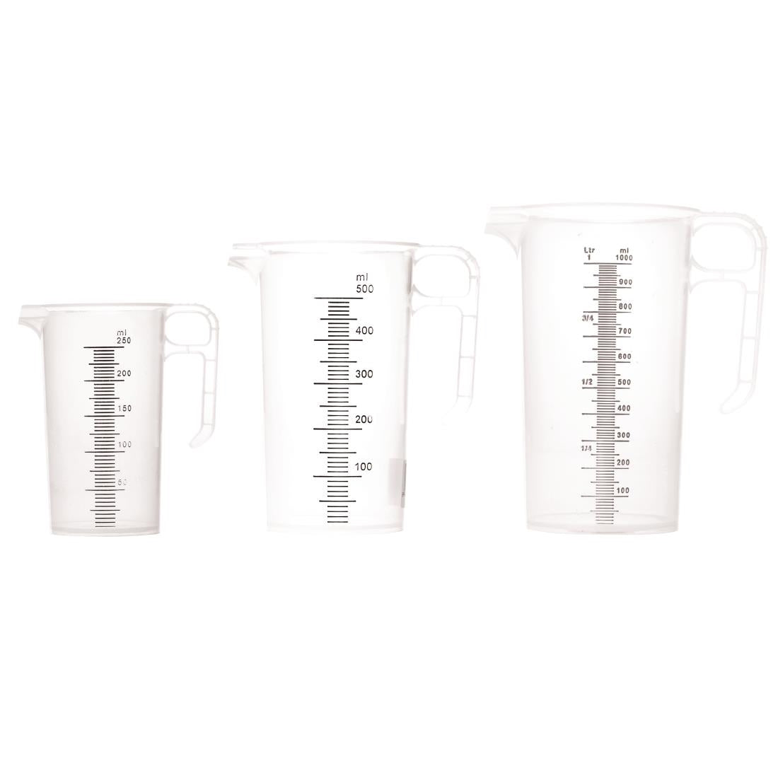 CH439 Pro-Measure polypropyleen maatkannen set - 250ml, 500ml & 1Ltr