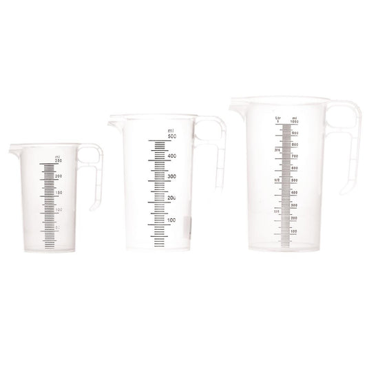 CH439 Pro-Measure polypropyleen maatkannen set - 250ml, 500ml & 1Ltr