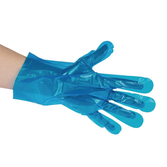 FD389 Vegware composteerbare handschoenen voor voedselbereiding blauw - medium (2400 stuks)