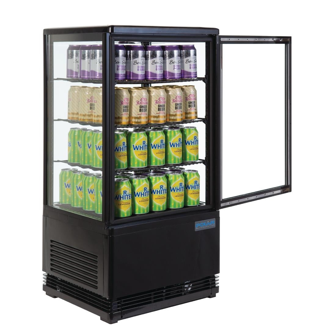 G211 Polar C-serie koelvitrine zwart 68L