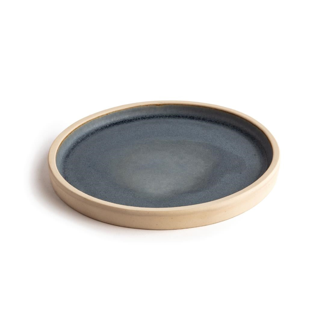 FA300 Olympia Canvas platte ronde borden blauw graniet 18cm (6 stuks)