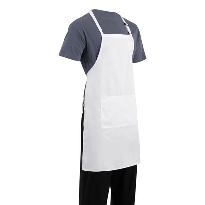 A923 Chef Works halterschort wit