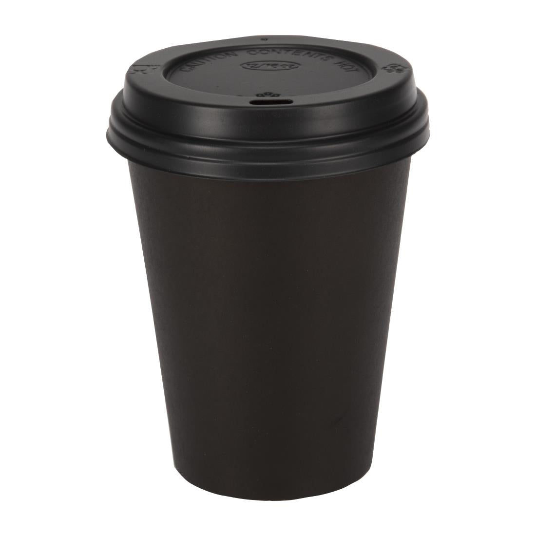GF043 Fiesta Recyclable koffiebekers enkelwandig zwart 34cl (50 stuks)