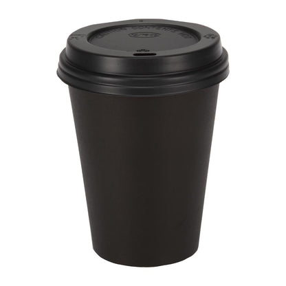 GF043 Fiesta Recyclable koffiebekers enkelwandig zwart 34cl (50 stuks)