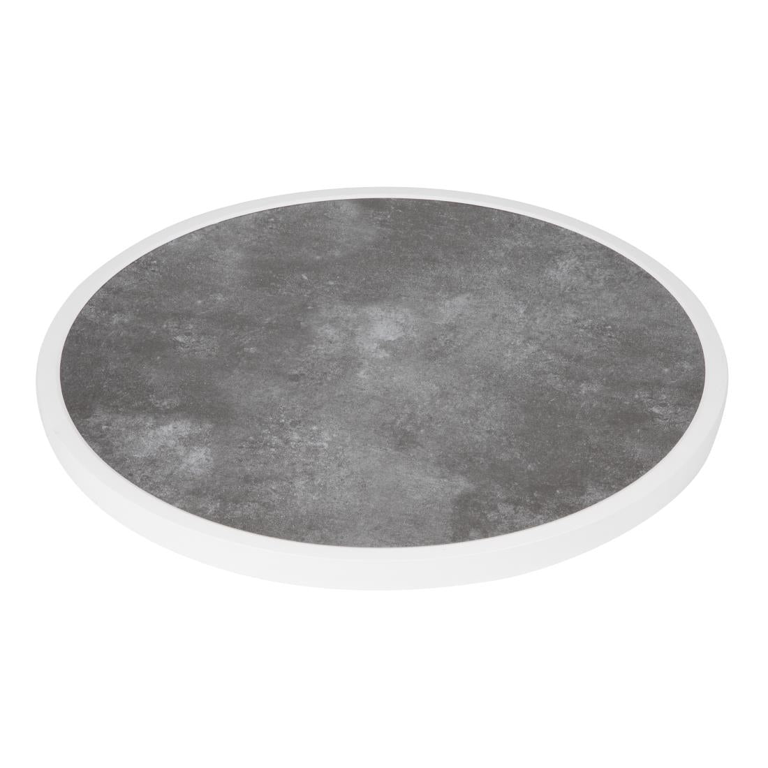 DL488 Bolero Rond Tafelblad Van Glasvezel, Donker Steeneffect, 580mm