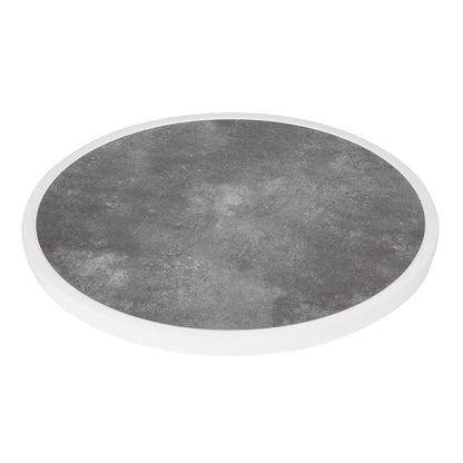 DL488 Bolero Rond Tafelblad Van Glasvezel, Donker Steeneffect, 580mm