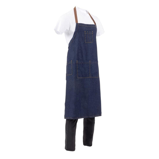 B341 Chef Works Memphis lang schort indigo