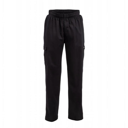 B222-M Chef Works unisex slim fit cargo broek zwart M