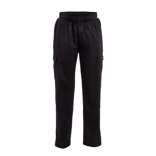 B222-M Chef Works unisex slim fit cargo broek zwart M