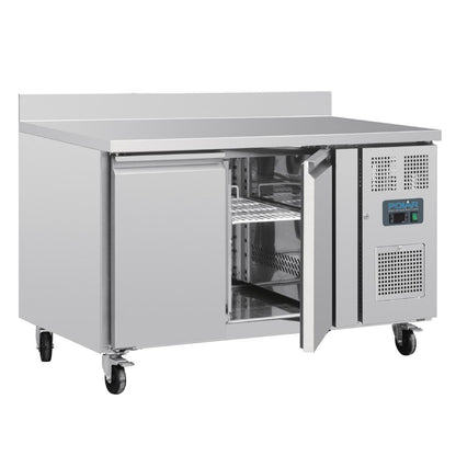 UA064 Polar U-Serie Dubbele Deurs Werkbank koeling met Achterwand 282Ltr