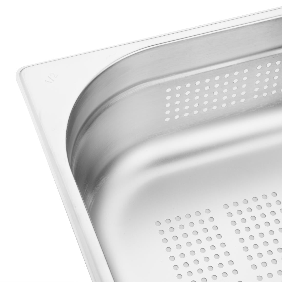 K845 Vogue geperforeerde RVS GN 1/2 bak 100mm