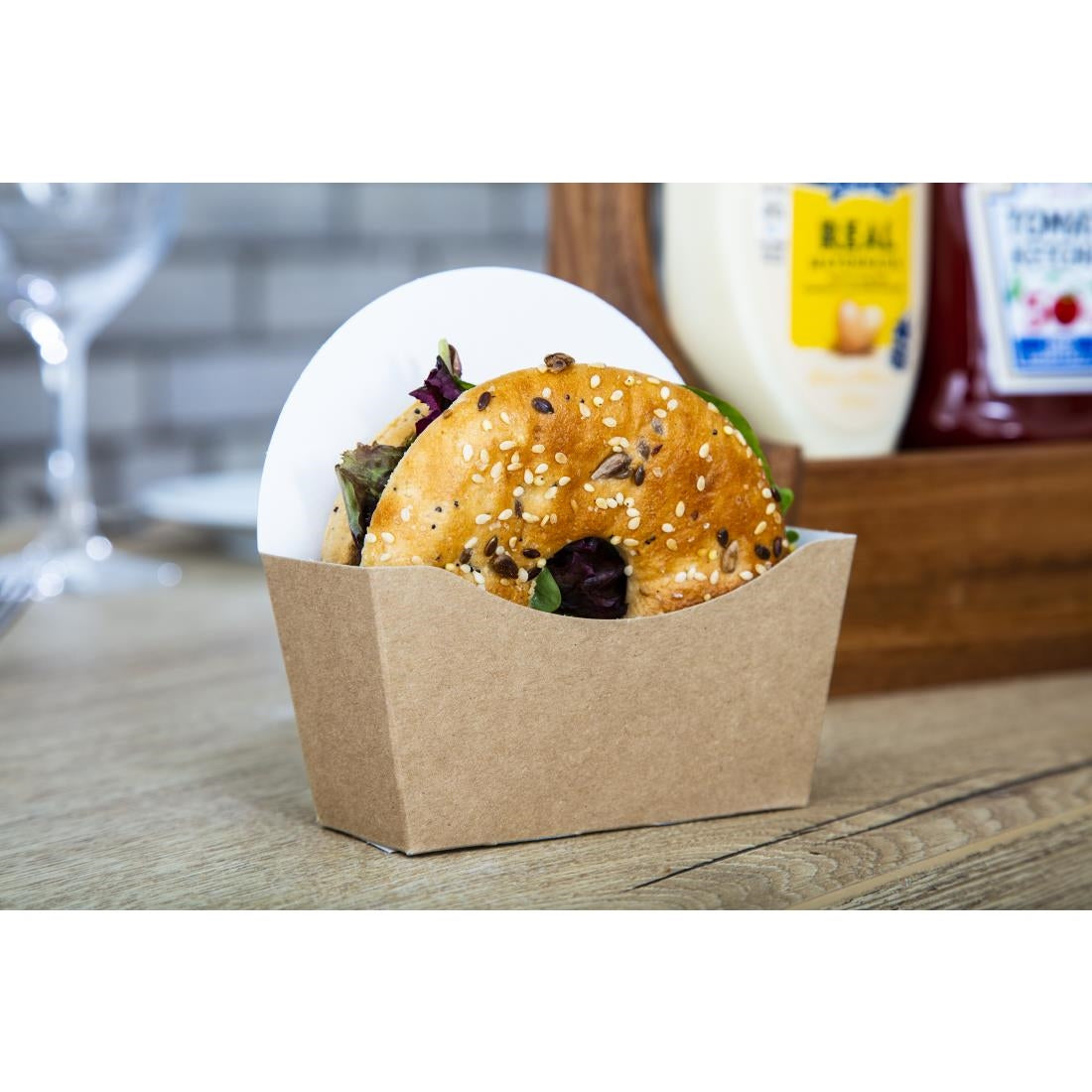 FA389 Colpac kraft bagel cups composteerbaar (1000 stuks)