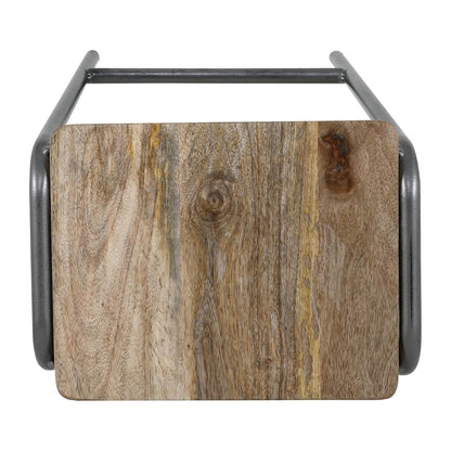 HZ824 Bolero Cantina compacte barkrukken met mangohouten zitting Gunmetal (4 stuks)