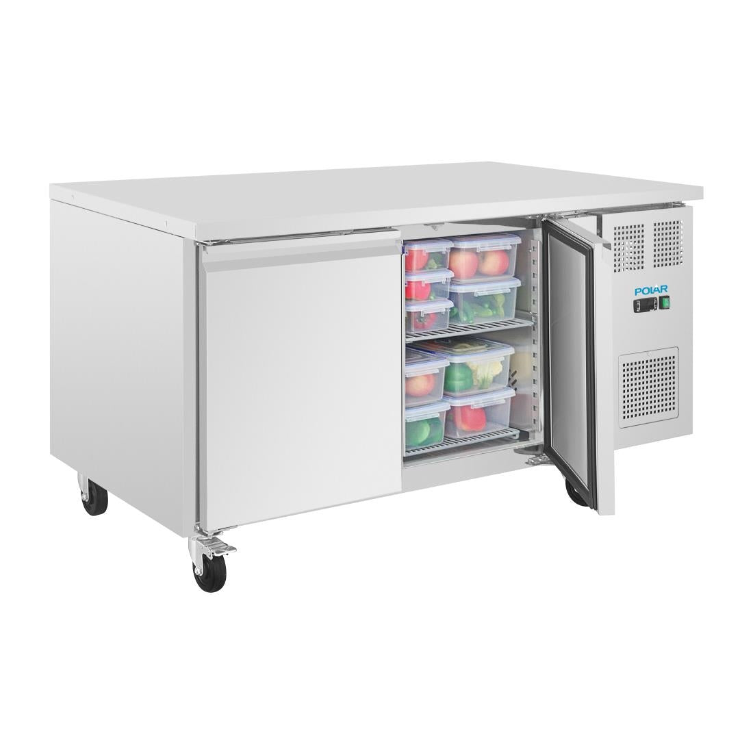 UA083 Polar U-serie 2-deurs counter met euronorm opslag 427Ltr