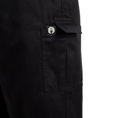 B222-XL Chef Works unisex slim fit cargo broek zwart XL