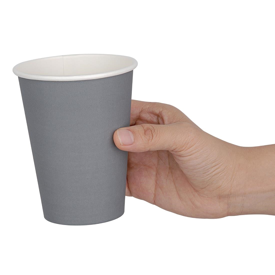 GP416 Fiesta Recyclable koffiebekers enkelwandig blauwgrijs 340ml (1000 stuks)