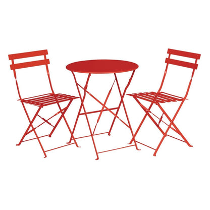 GH560 Bolero ronde stalen opklapbare tafel rood 59,5cm