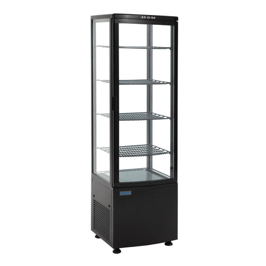 CX573 Polar C-Serie Energiezuinige Koelkast met Gebogen Deur Zwart 235Ltr