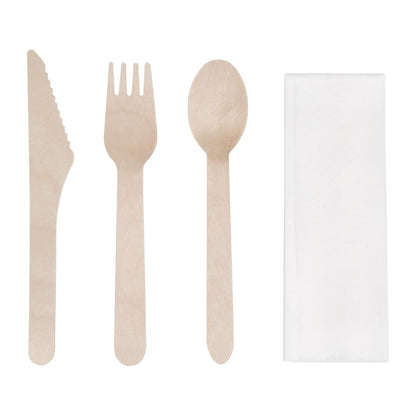 DF422 Fiesta Compostable houten bestekset (250 stuks)