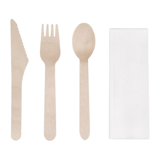 DF422 Fiesta Compostable houten bestekset (250 stuks)