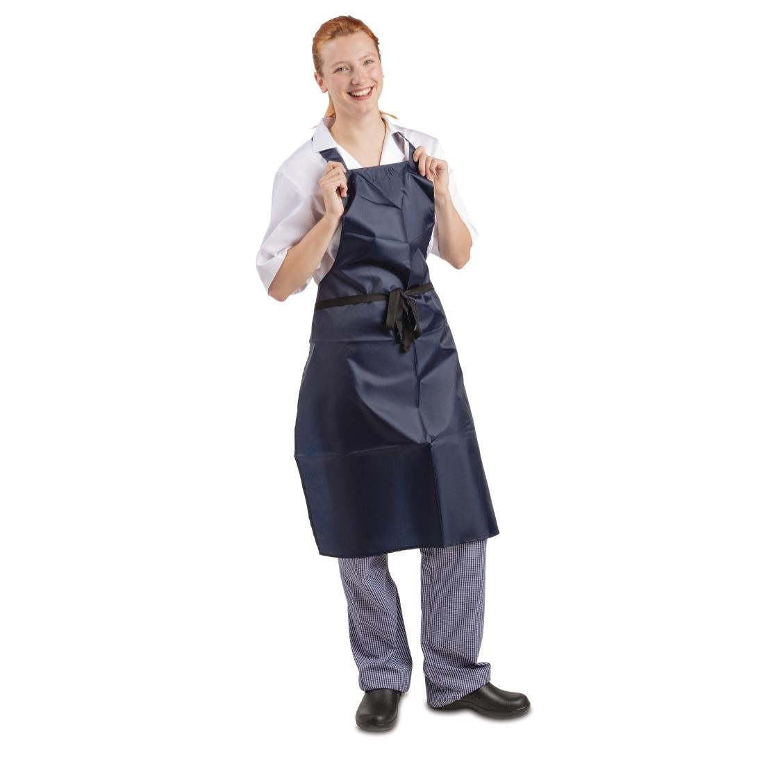 A896 Whites waterdicht schort blauw