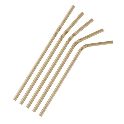 FB141 Fiesta Compostable composteerbare papieren buigrietjes kraft (250 stuks)