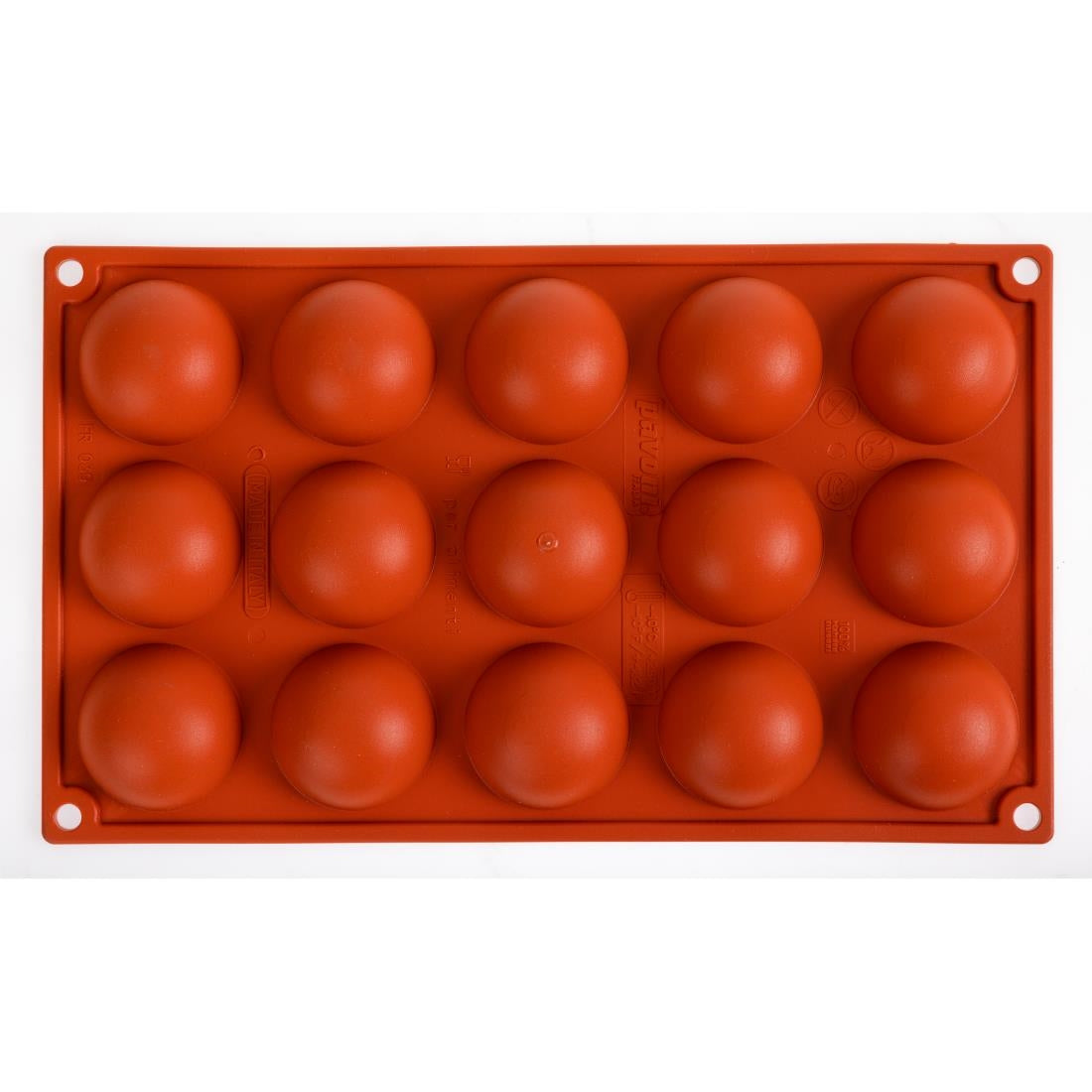 N936 Pavoni Formaflex siliconen bakvorm 15 halve bollen