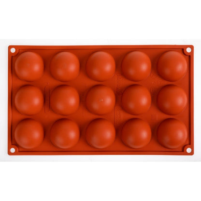 N936 Pavoni Formaflex siliconen bakvorm 15 halve bollen