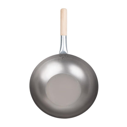 K296 Vogue lichtstalen wok met vlakke bodem 330 mm