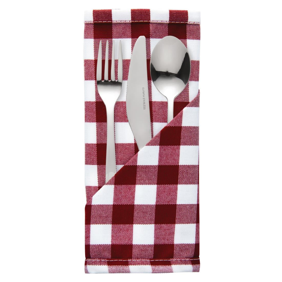 HB580 Mitre Comfort Gingham servet rood-wit 41x41cm (10 stuks)