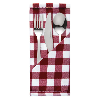 HB580 Mitre Comfort Gingham servet rood-wit 41x41cm (10 stuks)