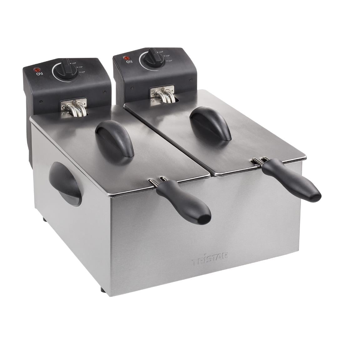 HU426 Tristar Dubbele Mand Frituur Fr-6937 - 2 x 3 Ltr Roestvrij Staal