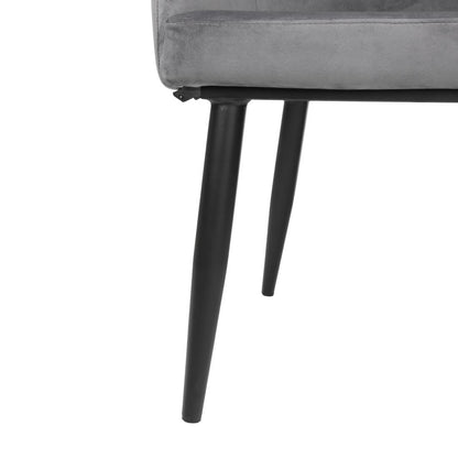 FX071 Bolero Lia Velvet stoelen grijs (2 stuks)