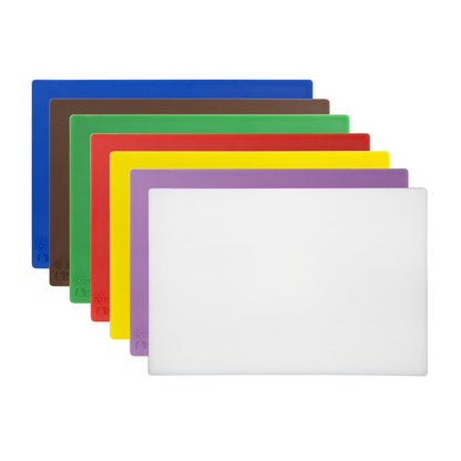 CH310 Hygiplas LDPE snijplanken set met rek (7 stuks)