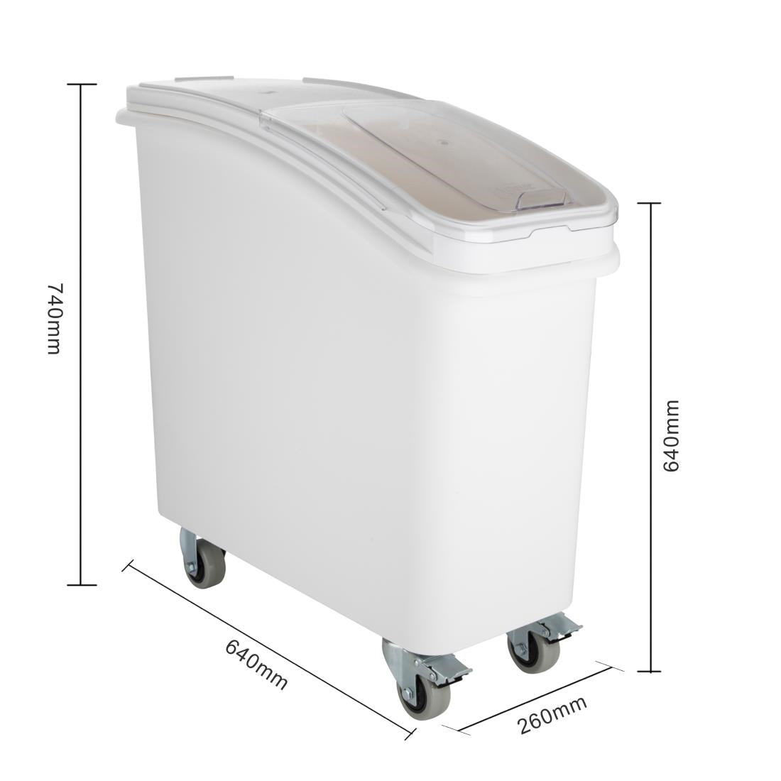 GD026 Vogue polypropyleen ingredientenbak met schep 81ltr