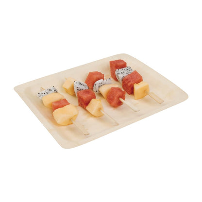 DK395 Fiesta Compostable biologisch afbreekbare bamboeprikkers peddelvorm 18cm (100 stuks)