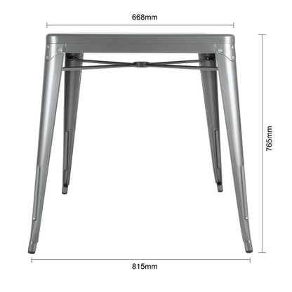 DM904 Bolero Bistro vierkante tafel grijs 66cm