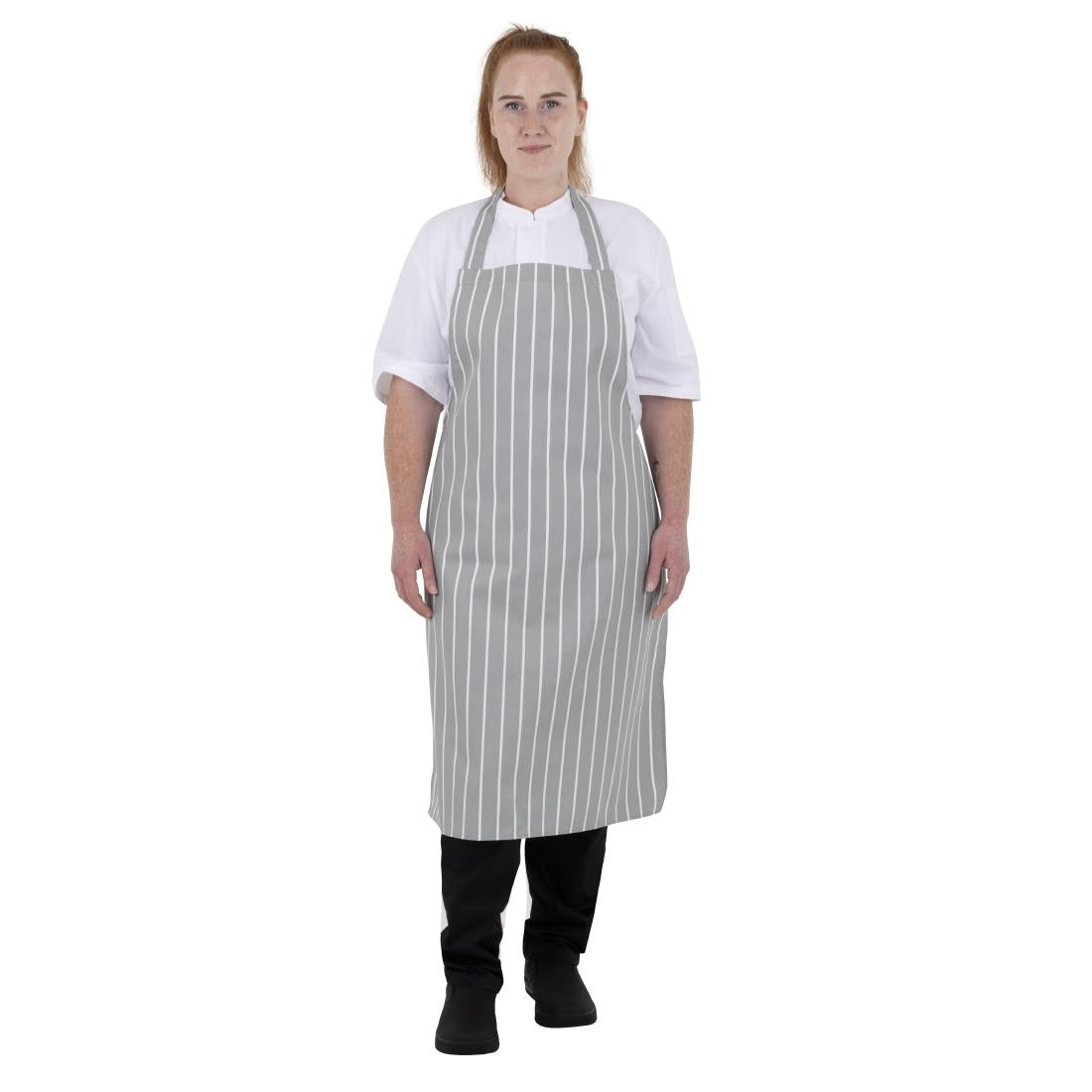 BA111 Whites Schort Grijs Wit Slagers Streep