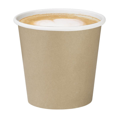 HT464 Fiesta Recyclebare Hot Cups Enkelwandig Kraft 6oz (1000 stuks)