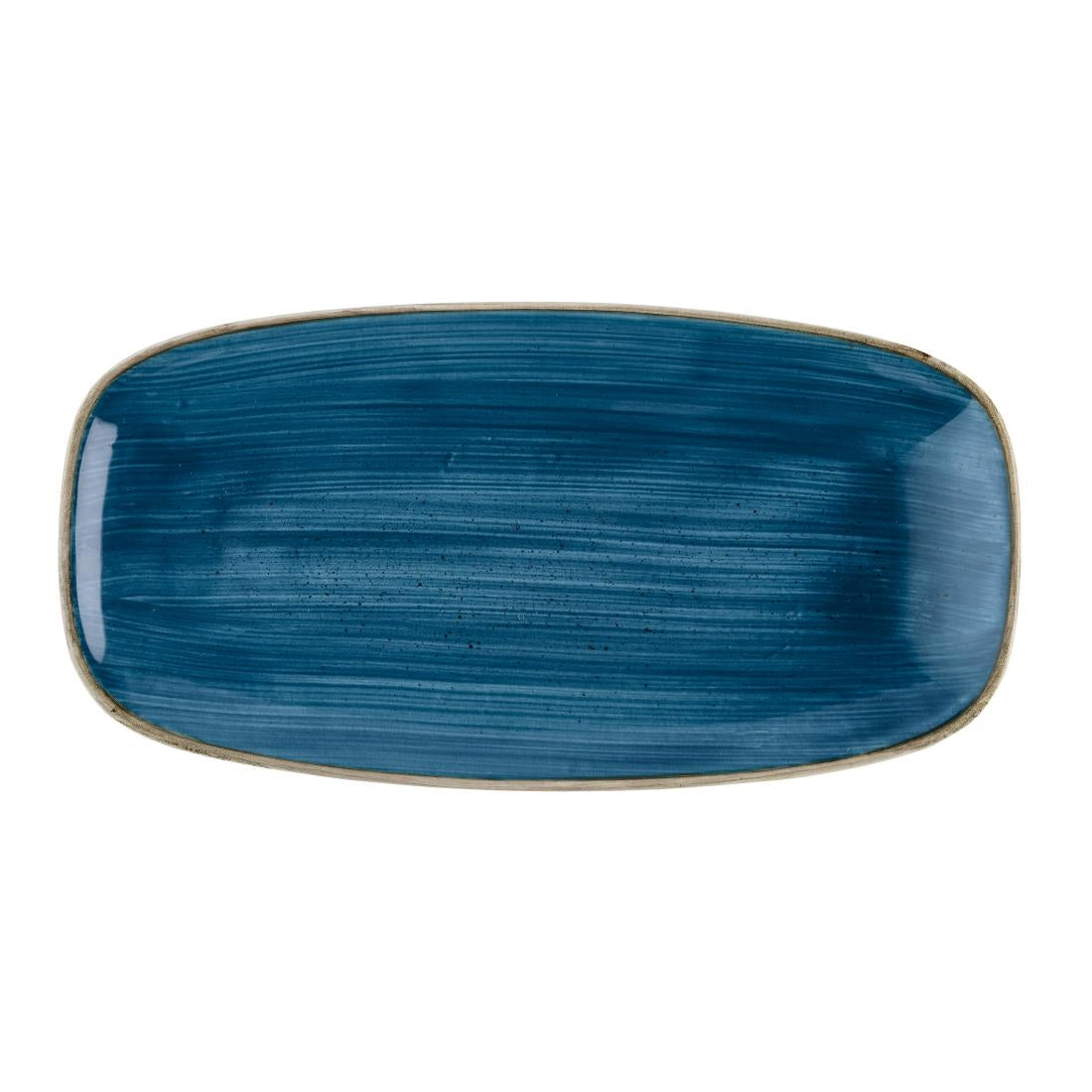 HR391 Churchill Stonecast Java Blue Chefs Ovaal Bord 35.2 x 18.7cm (6 stuks)