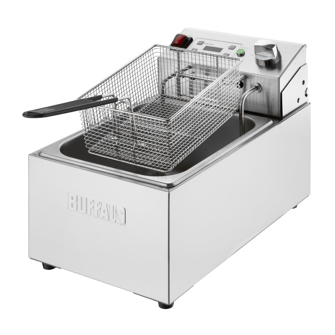 CU622 Buffalo Enkel Elektrische Friteuse met Timer 5Ltr