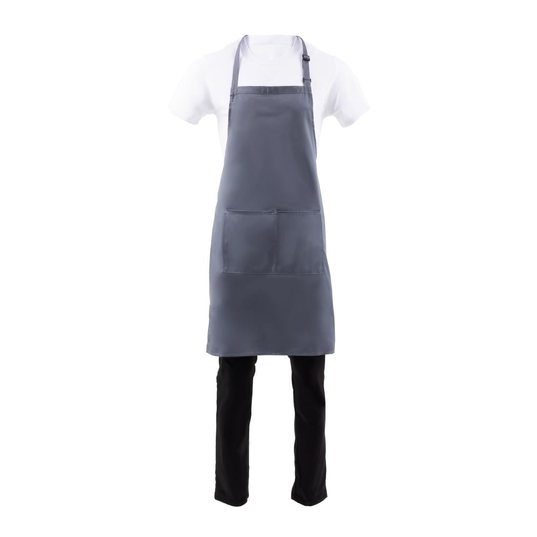 B192 Chef Works halterschort grijs