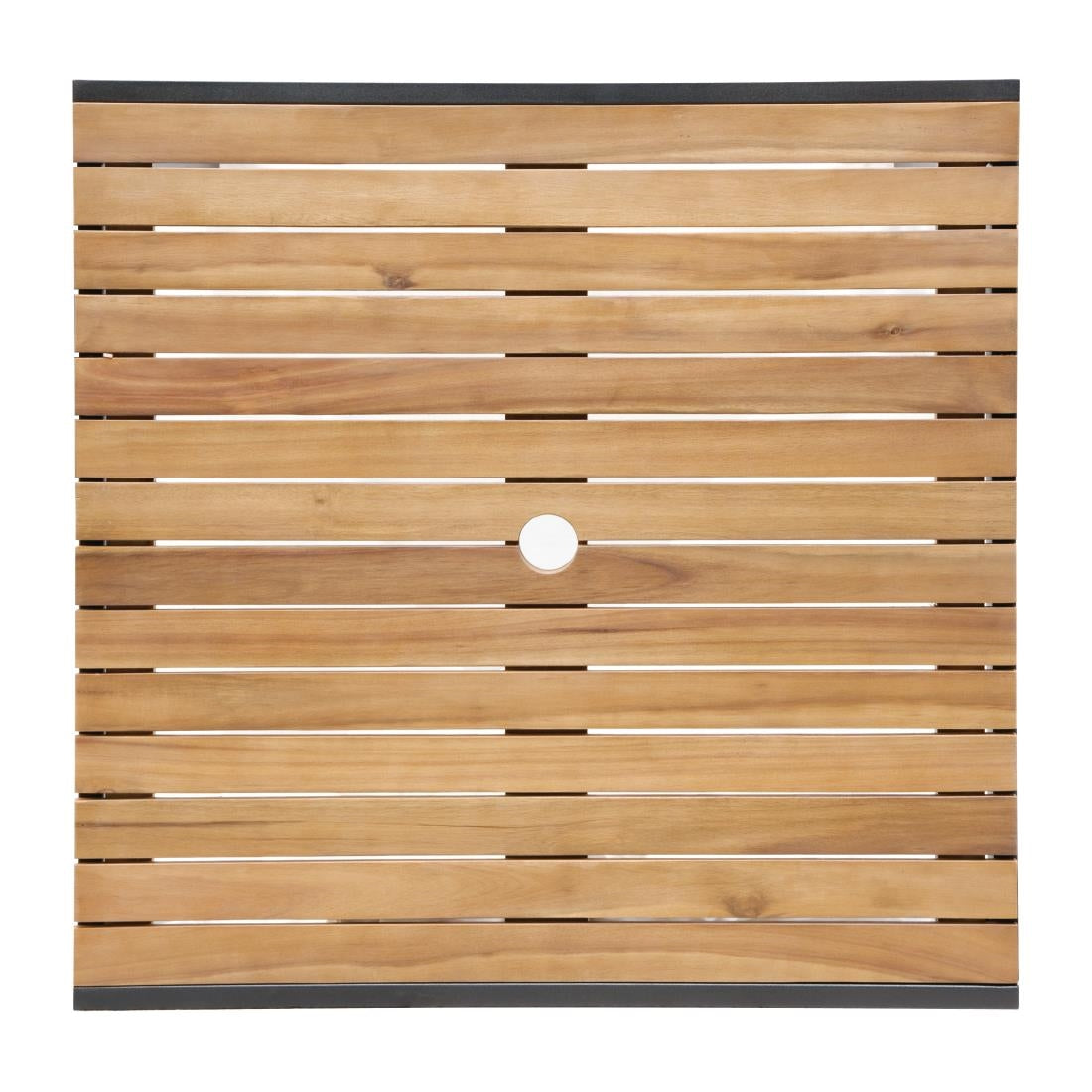 DS152 Bolero vierkante stalen en acaciahouten tafel 80cm