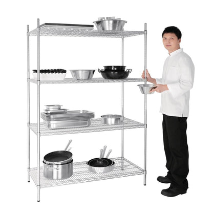 U257 Vogue voorraadrek met 4 schappen 122x61cm