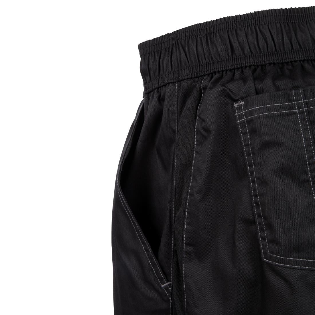 B187-L Chef Works Cool Vent uniseks baggy koksbroek zwart L