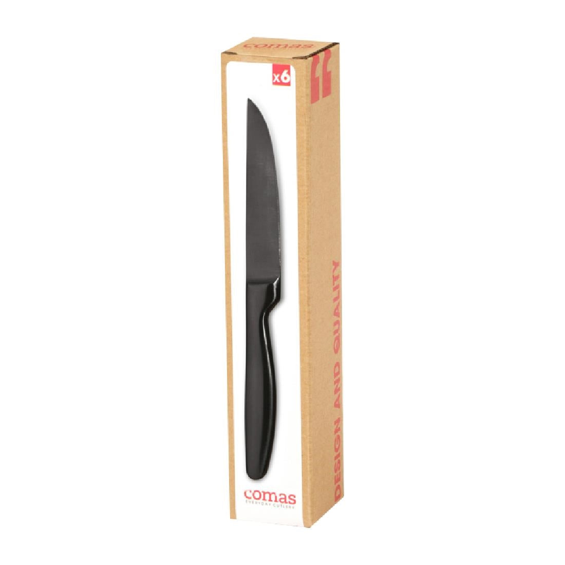 HZ743 Comas Boj Satin Gunmetal Steakmes (6 stuks)