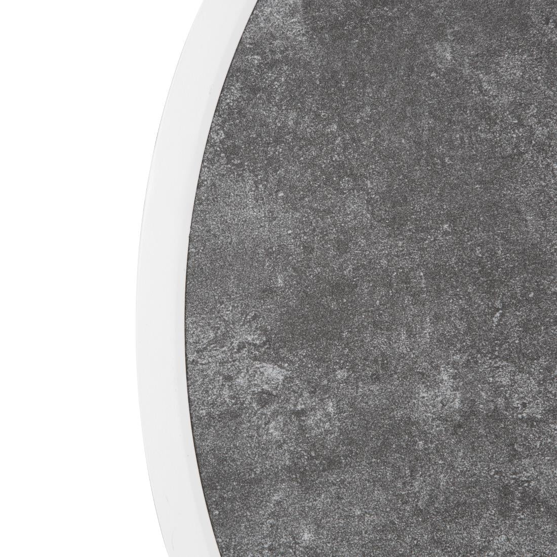 DL488 Bolero Rond Tafelblad Van Glasvezel, Donker Steeneffect, 580mm
